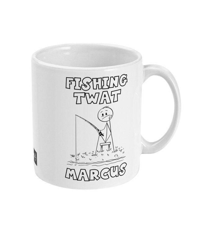 Fishing twat mug fisherman gift for anglers Christmas