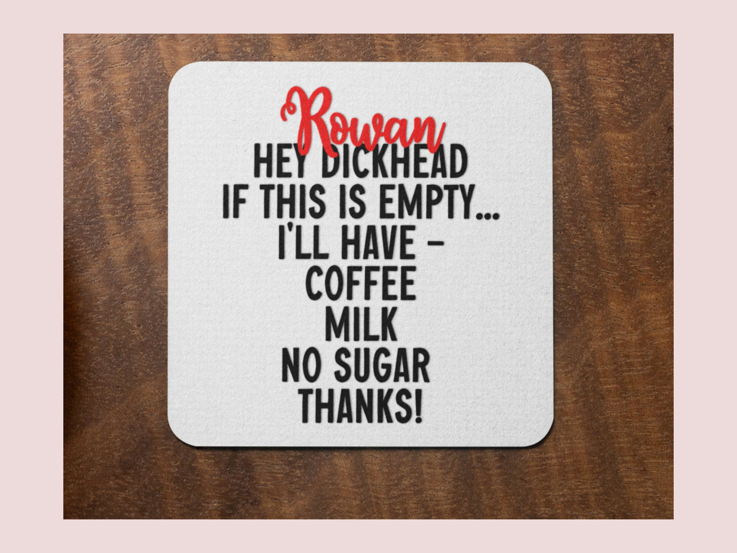 Hey dickhead personalised hot drink instruction sweary rude coffee mug