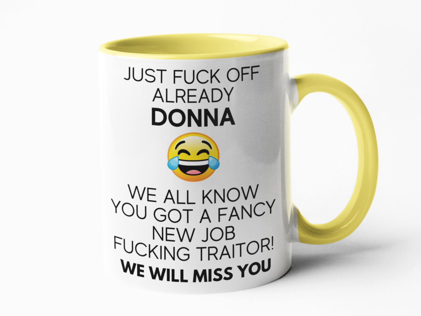 Leaving job gift for work colleague rude sweary mug