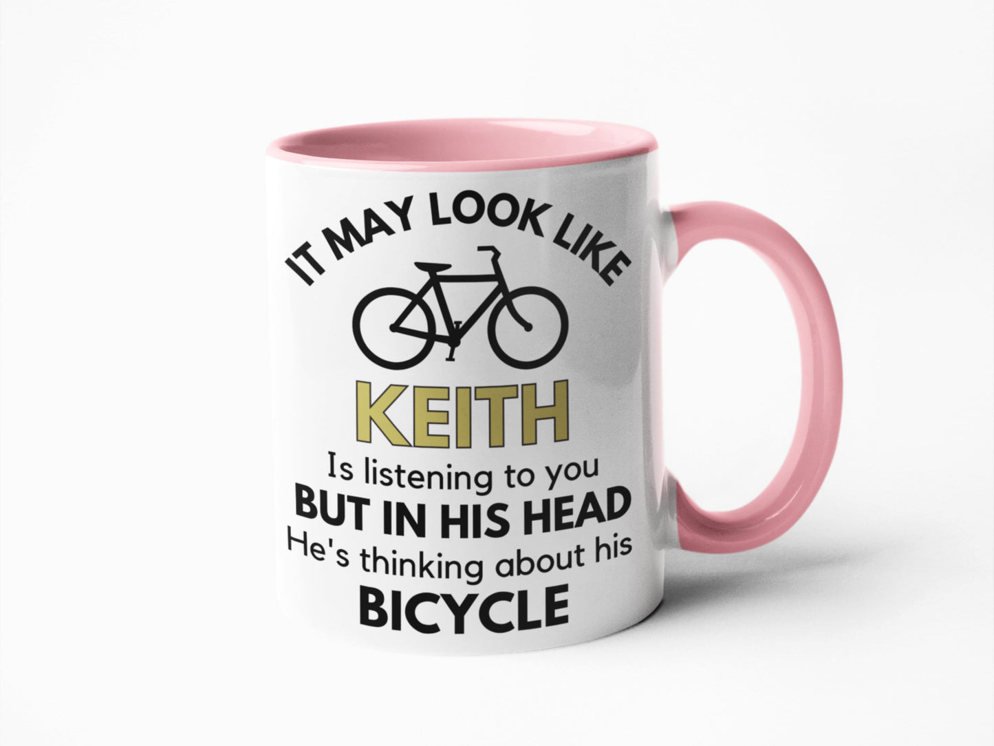 Bicycle obsessed personalised coffee mug gift for biker rider
