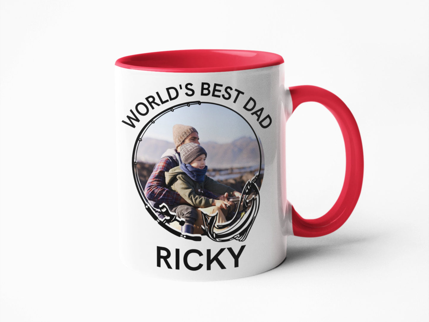 Fishing Dad Gift Photo personalised mug for Fathers Day