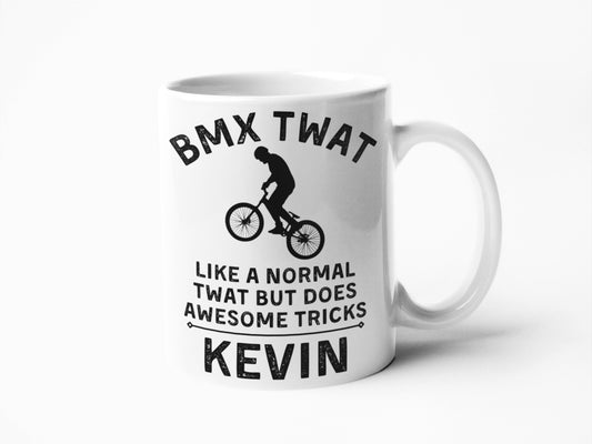 BMX Twat personalised mug gift for bmx biker in the UK