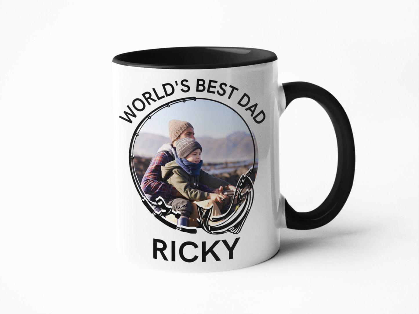 Fishing Dad Gift Photo personalised mug for Fathers Day