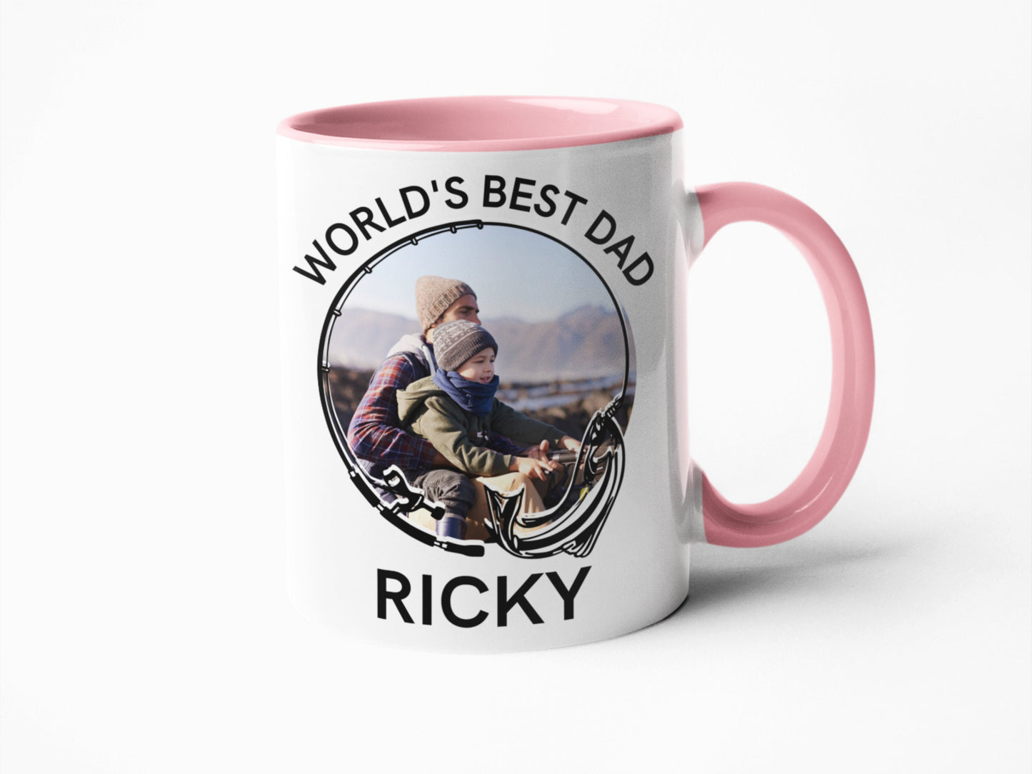 Fishing Dad Gift Photo personalised mug for Fathers Day