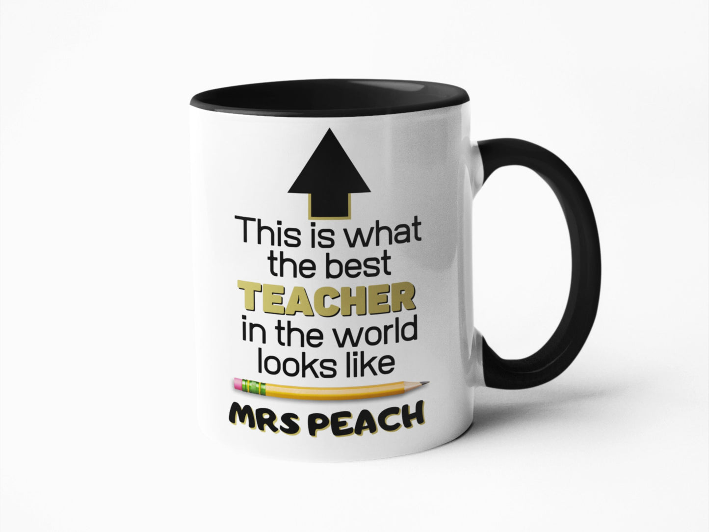 This is what the best teacher in the world looks like personalised coffee mug