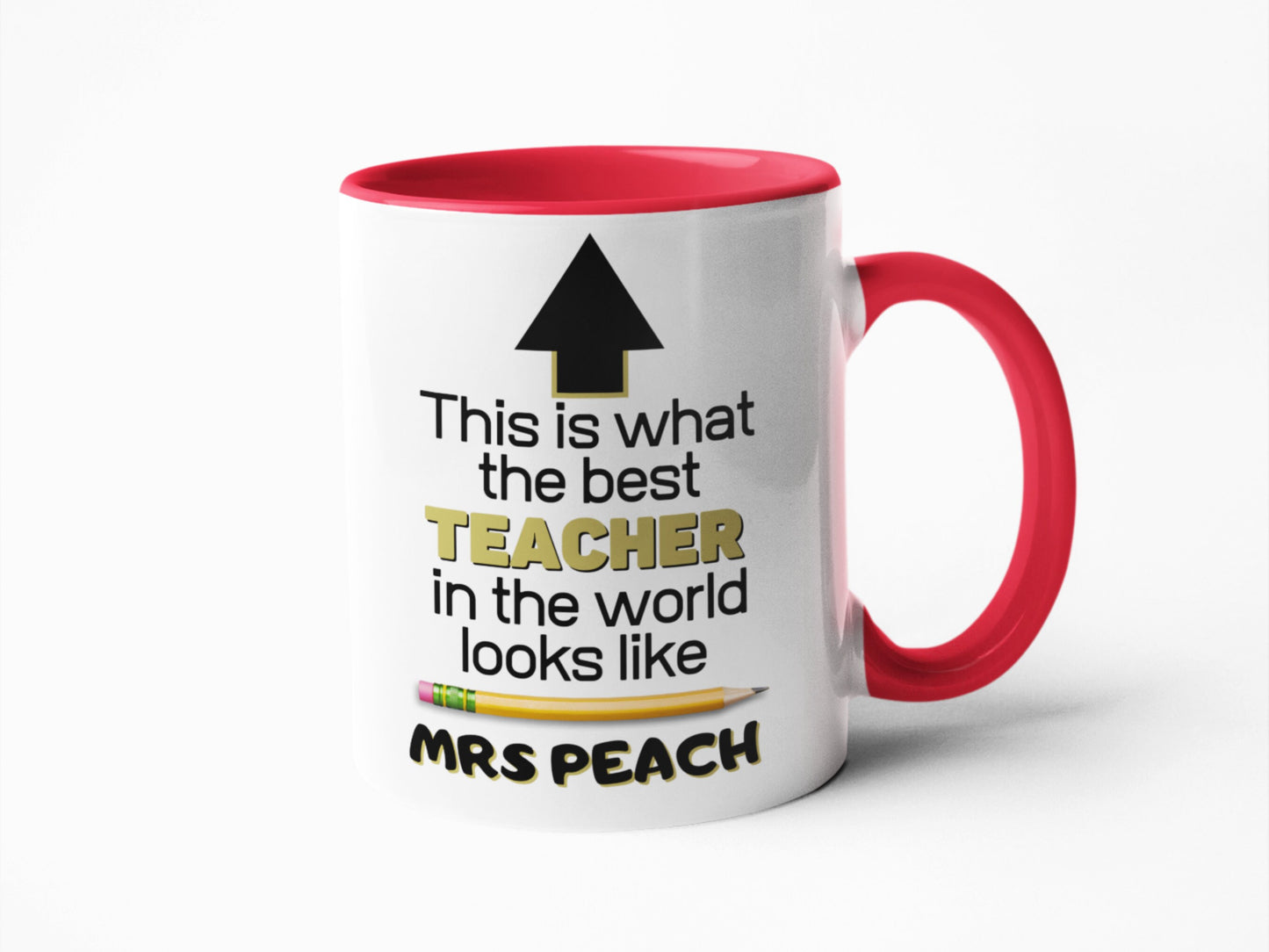 This is what the best teacher in the world looks like personalised coffee mug
