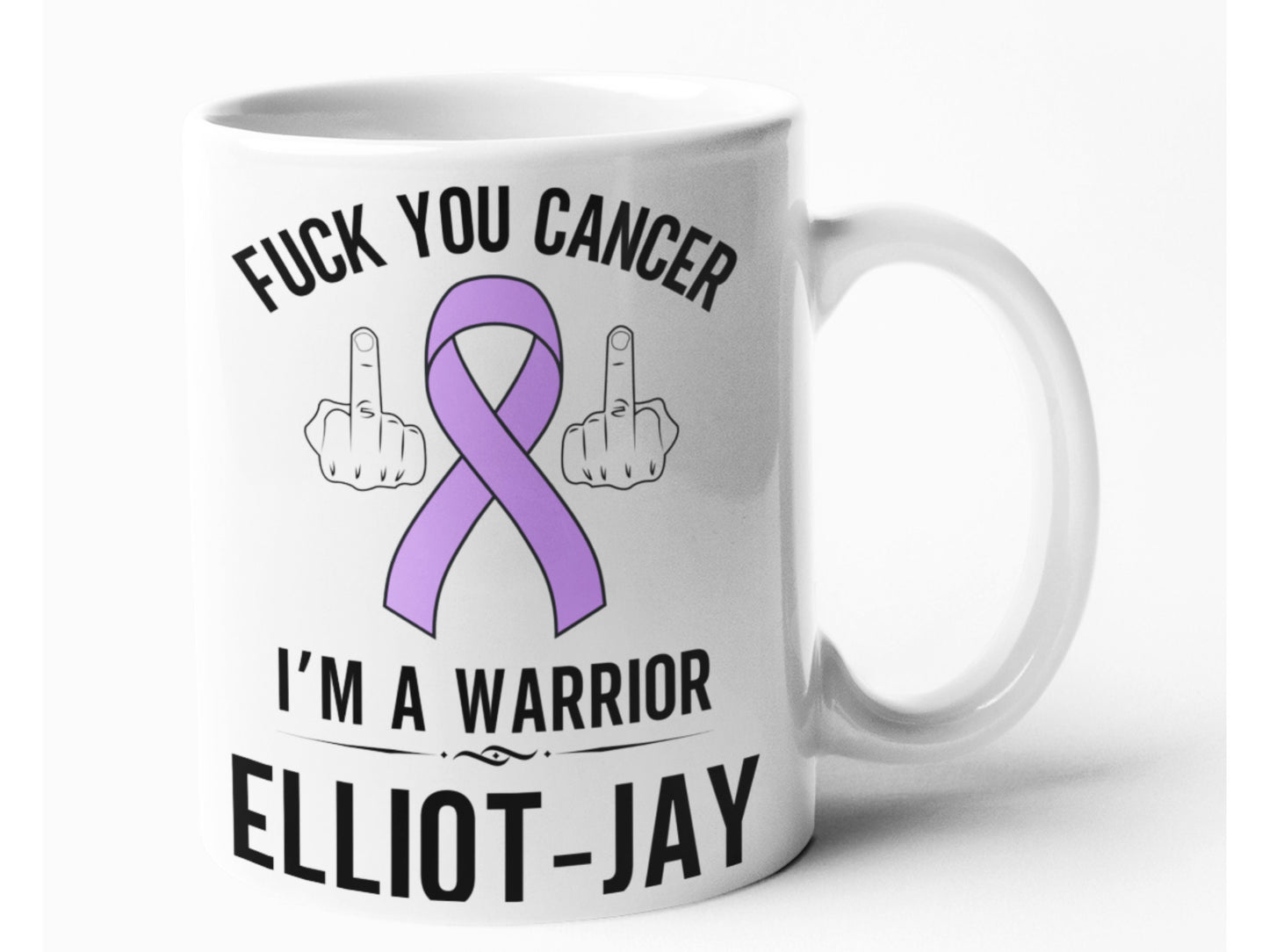 Fuck you cancer survivor personalised mug