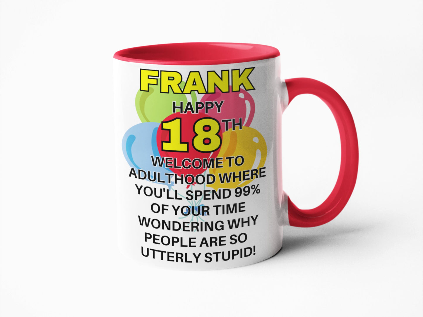 Welcome to adulthood 18th birthday mug for milestone birthday