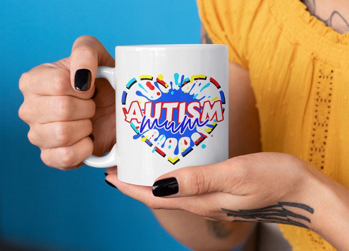 Autism Coffee Mug for mum, dad, nan, grandad or personalised