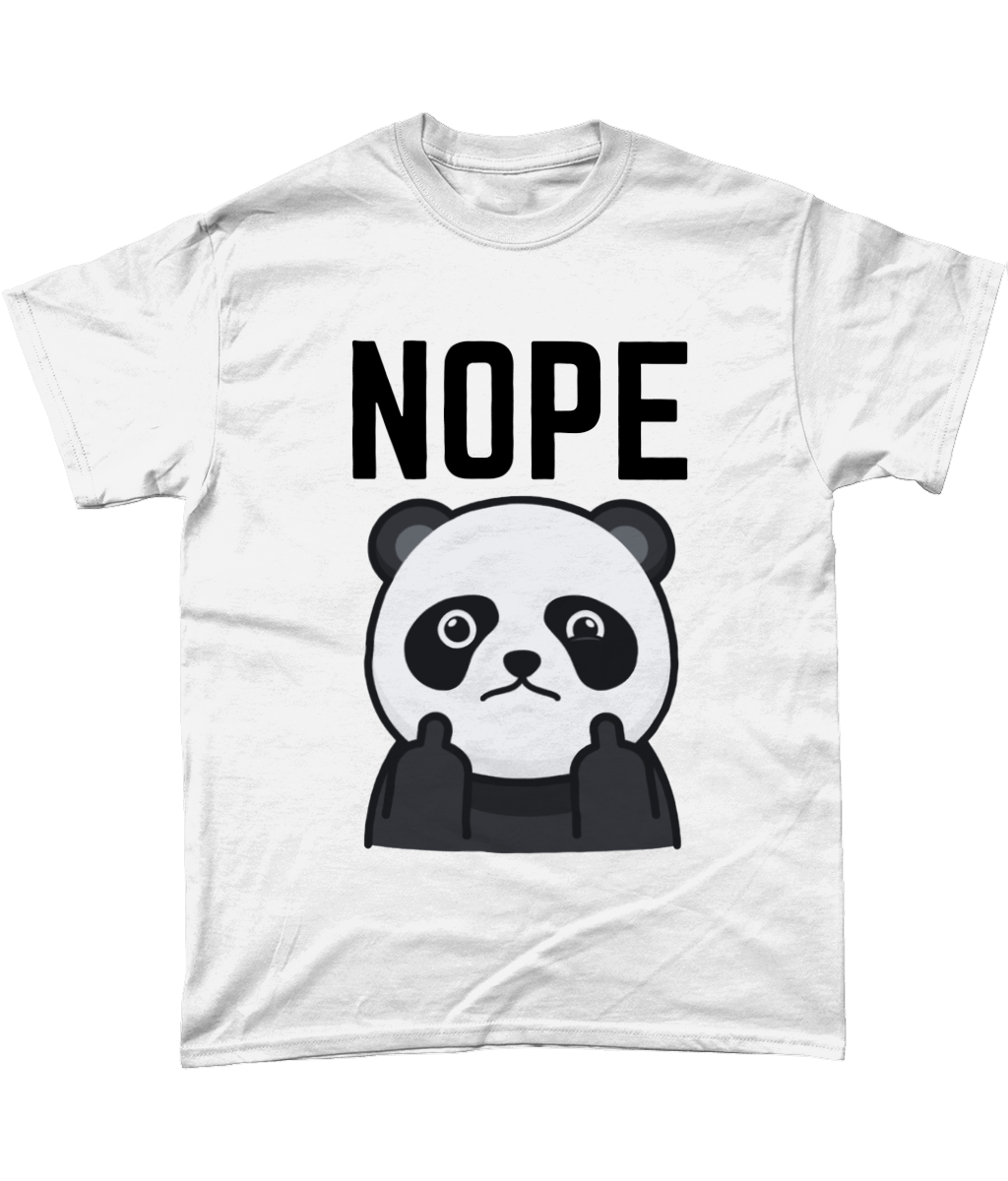 Nope swearing middle fingers panda t-shirt