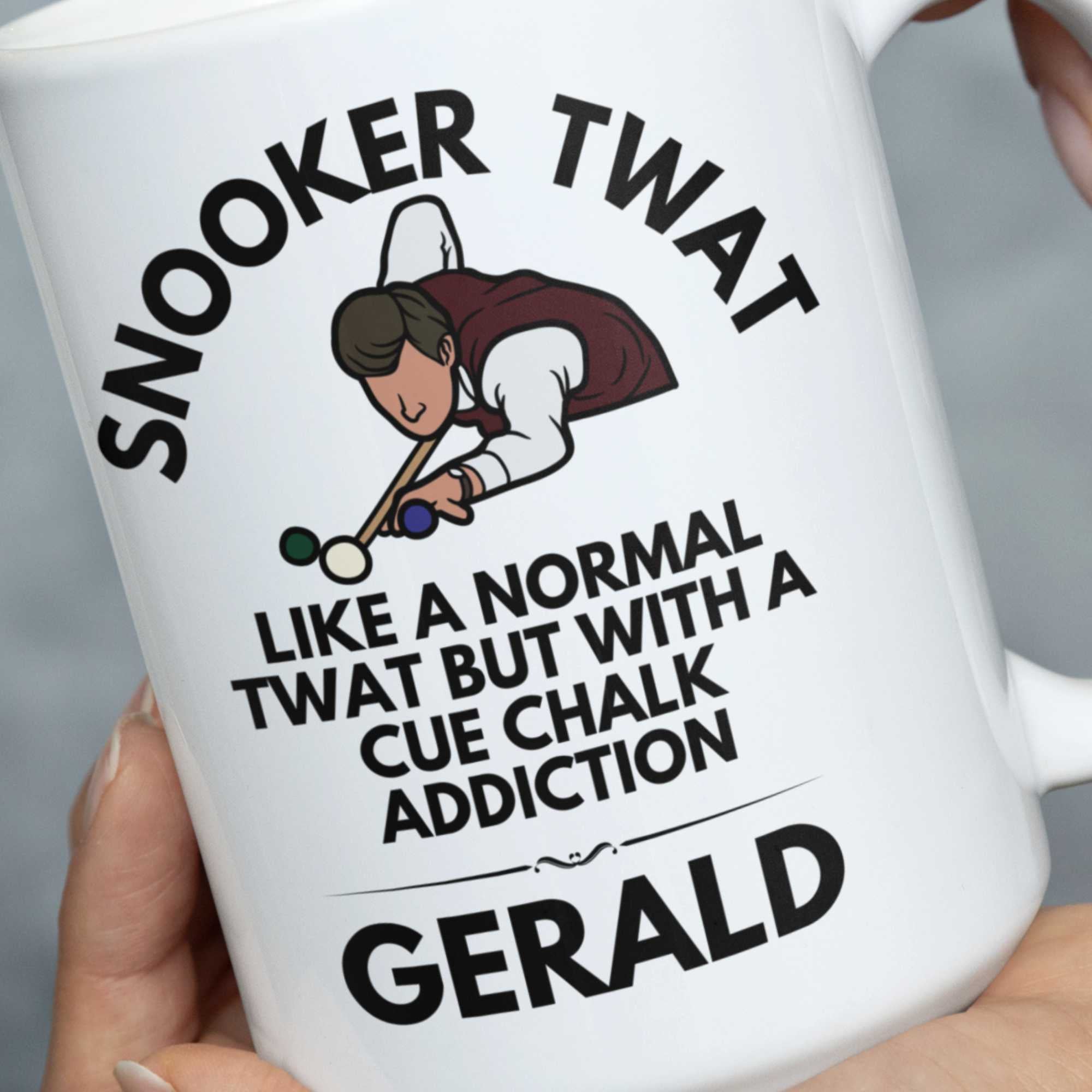 Snooker Twat Personalised Rude Funny Coffee Mug Gift for snooker players
