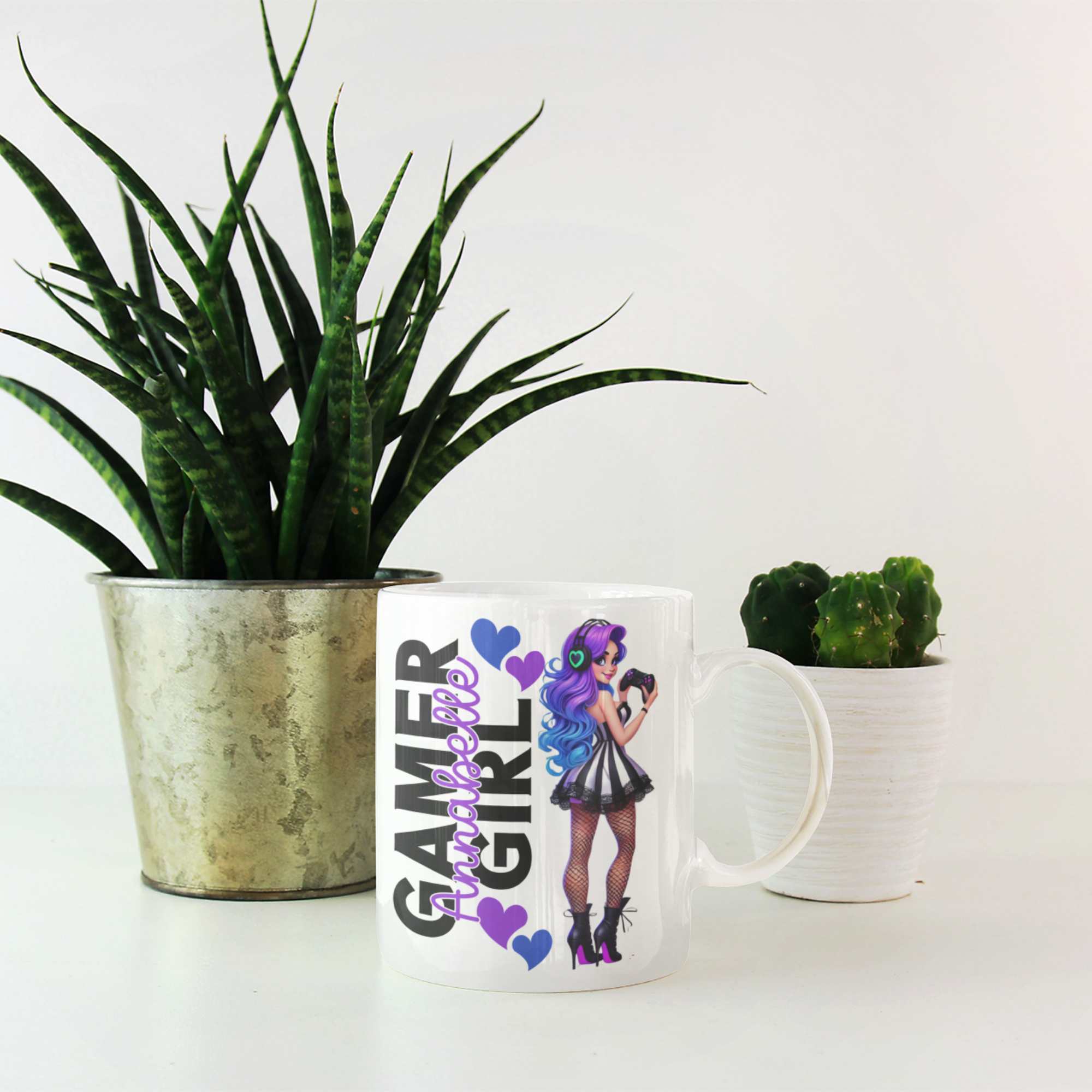 Gamer Girl Mug or Tumbler with Custom Name – Personalised Gift for Her | Gaming Mug & Tumbler | Perfect Gift for Gamer Girls