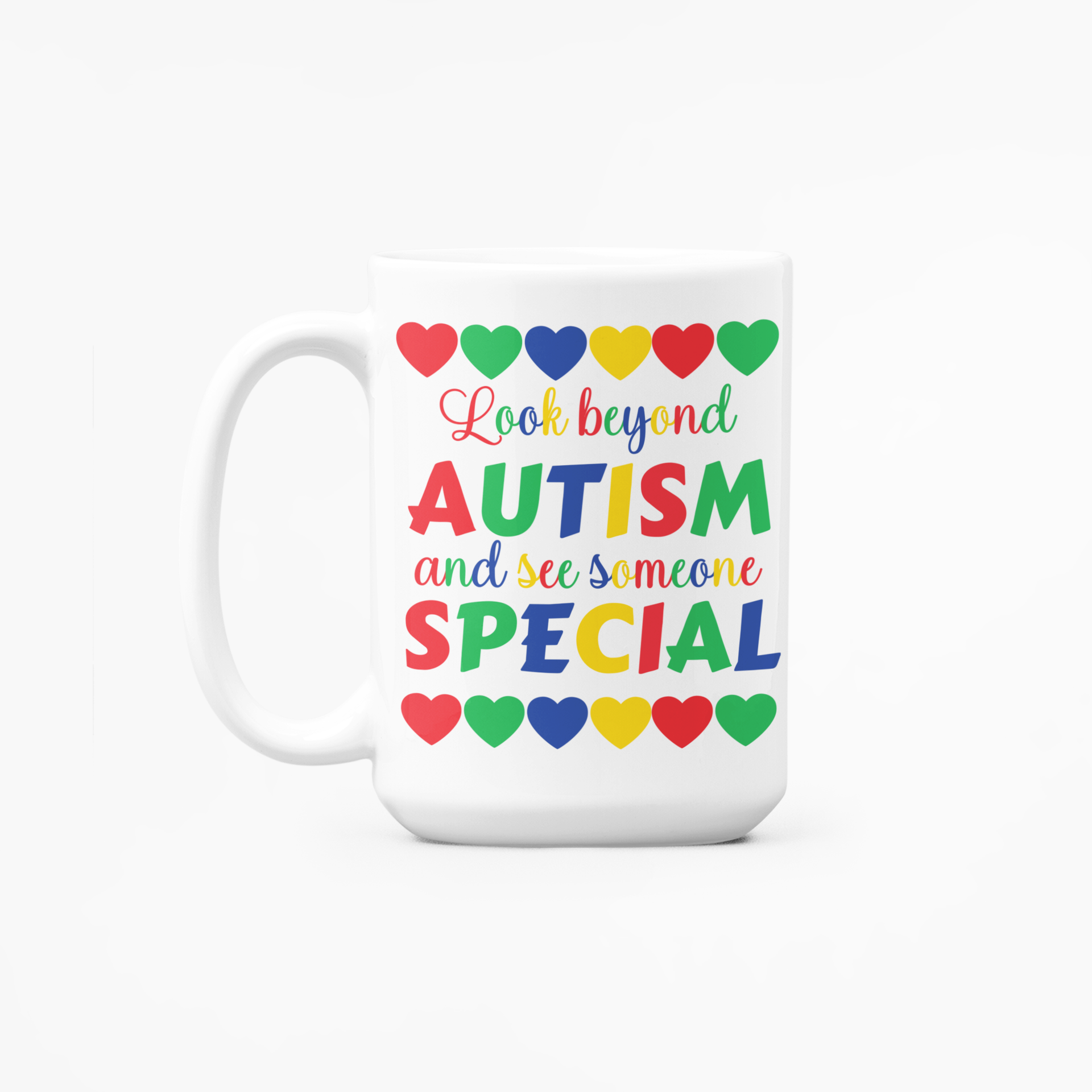 Look beyond autism coffee mug