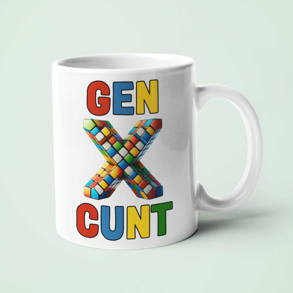GEN X CUNT Mug - Funny Mug, Sarcastic Humour, Gen X Gift, Novelty Coffee Mug, Personalised Mug
