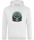 Skull Hoodie with Roses & Crystals Gothic Aesthetic Sweatshirt | Unisex Gift | Halloween, Alt Fashion, Cosy Wear