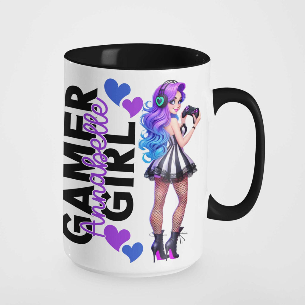 Gamer Girl Mug or Tumbler with Custom Name – Personalised Gift for Her | Gaming Mug & Tumbler | Perfect Gift for Gamer Girls