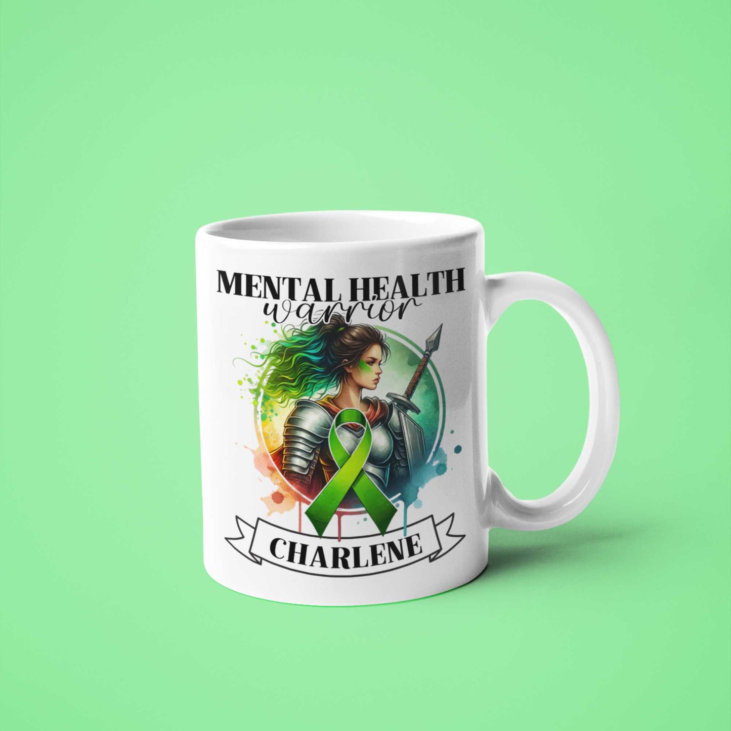 Mental Health Warrior Mug or Tumbler | Personalised Mental Health Awareness Gift | Perfect for Home, Office, or On-the-Go Heartfelt Christmas, Mother's Day, Birthday Gift for Mum, Daughter, Sister, Nan, Auntie & Friends