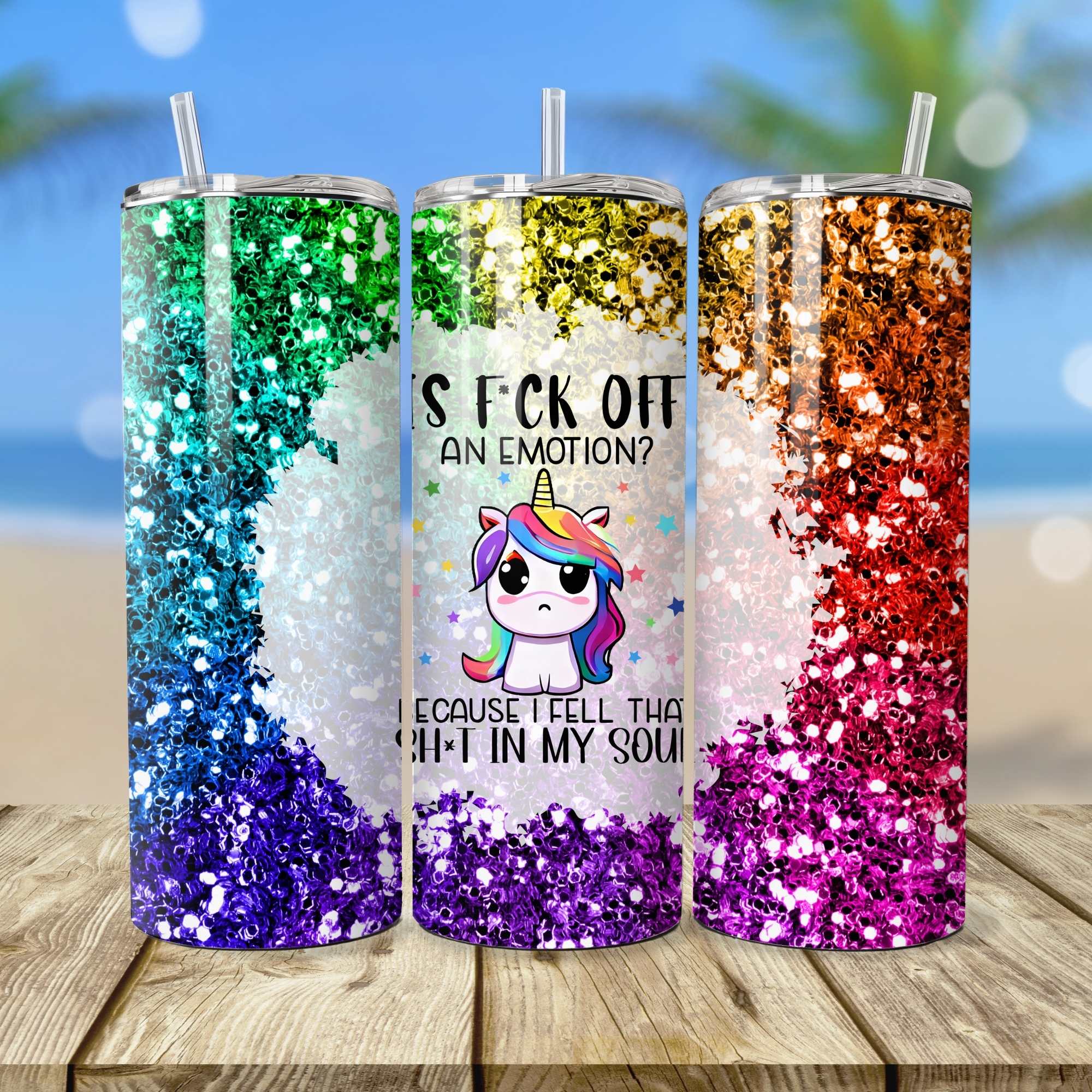 Is f*ck you an emotion unicorn tumbler