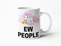 Ew people unicorn theme funny coffee mug