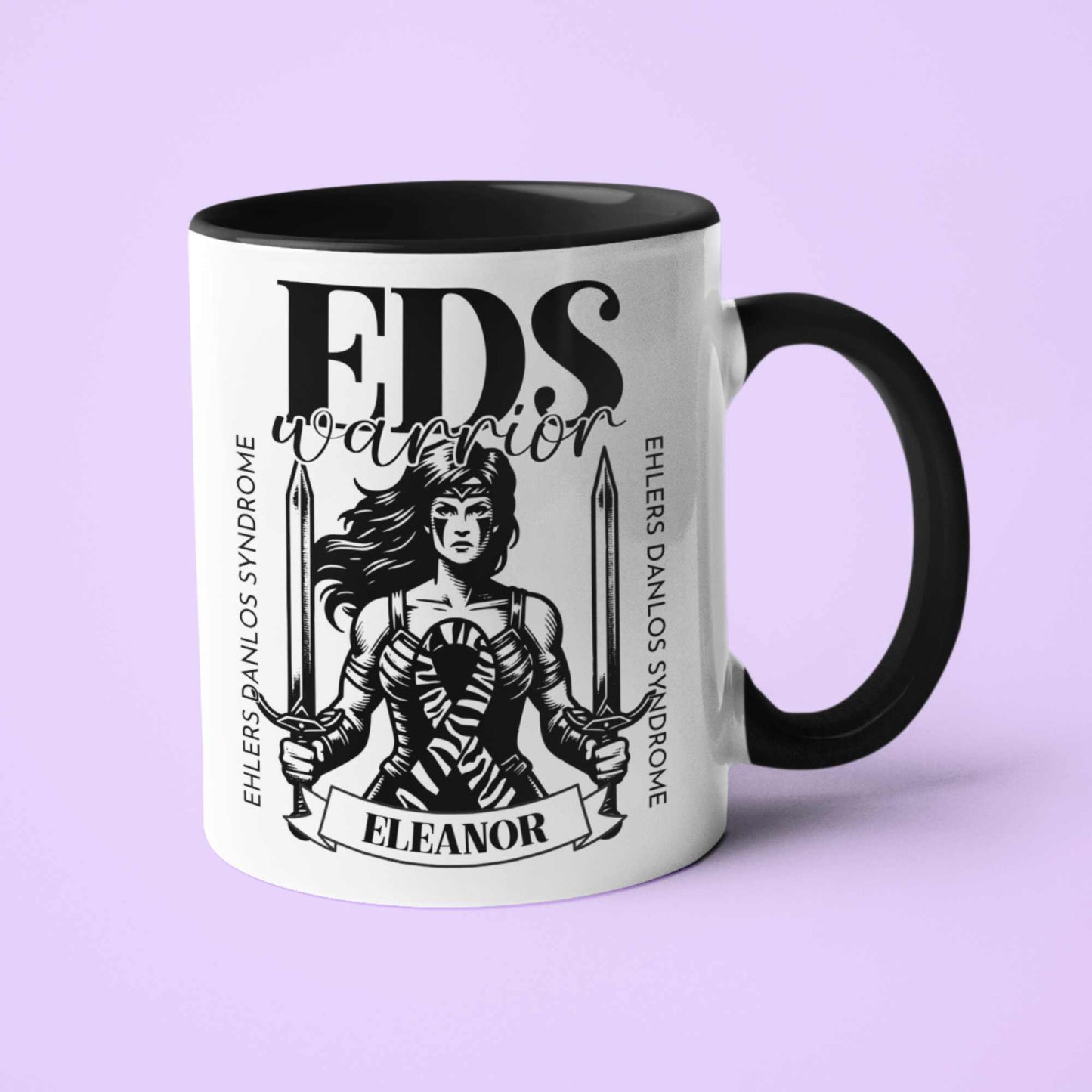 EDS Ehlers Danlos Syndrome Warrior Personalised Mug - A Heartfelt Christmas, Mother's Day, Birthday Gift for Mum, Daughter, Sister, Nan, Auntie & Friends, Celebrating Strength and Awareness