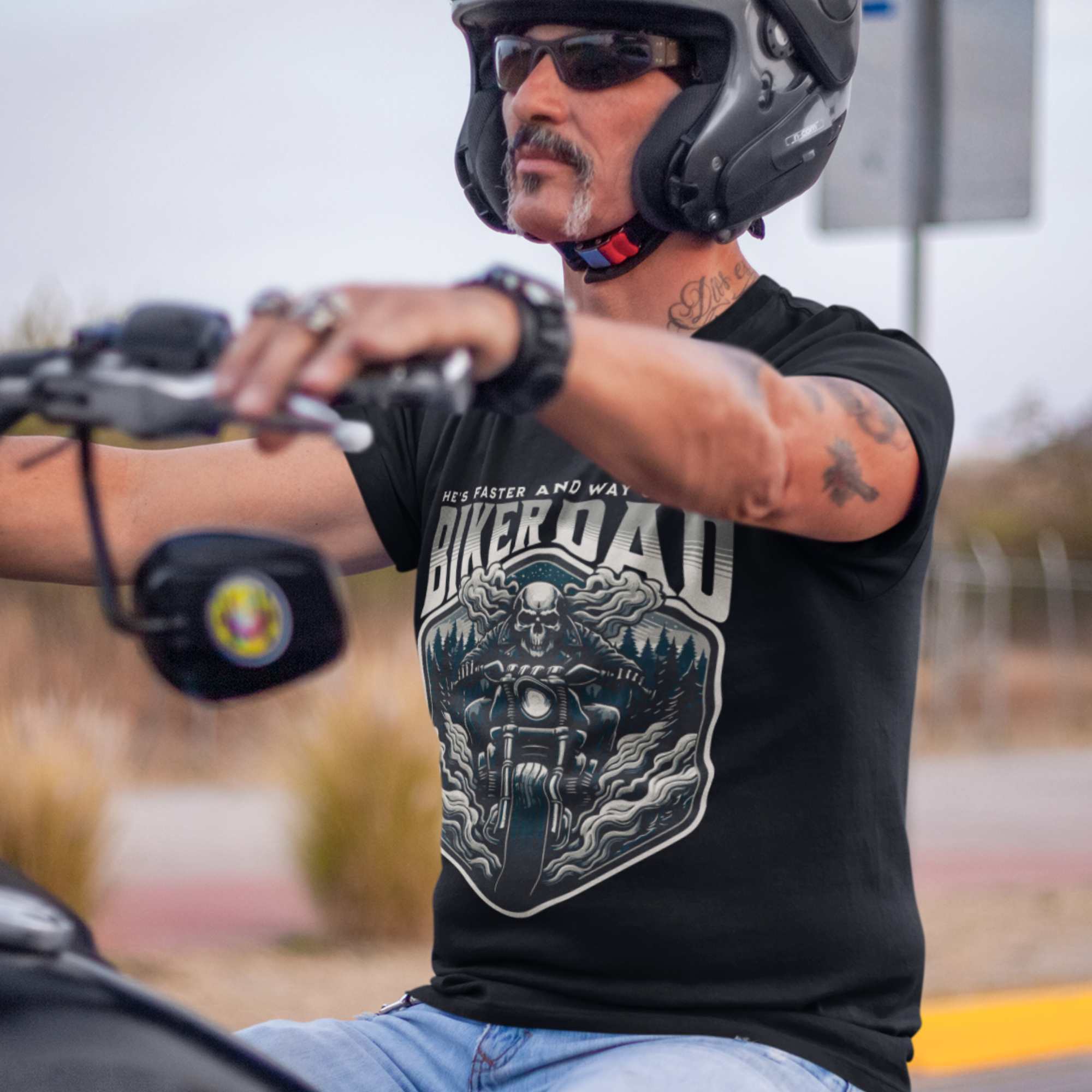 Cool Biker Dad Tee - Father's Day Motorcycle Shirt, 100% Cotton, S-5XL Heavy Cotton T-Shirt