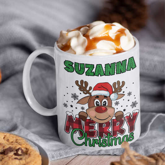 Reindeer Christmas mug