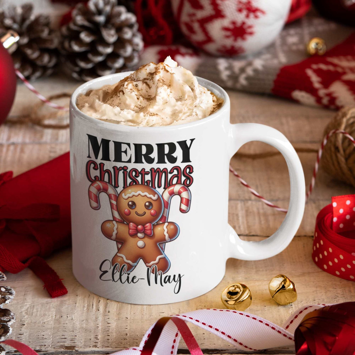Kids Christmas Gingerbread Man Mug 11oz FREE with Selected Stockings