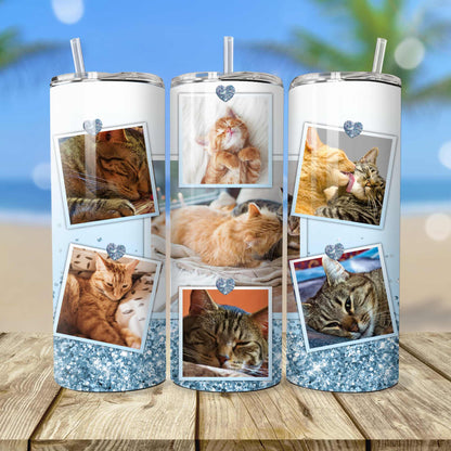 Personalised photo collage 20 oz tumbler with any name