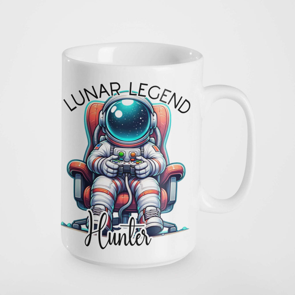 Lunar Legend Gamer Mug – Personalised Astronaut Gaming Gift for Space Lovers, Geeky Gamers, & Sci-Fi Fans – Perfect for Birthdays, Christmas, and Father's Day