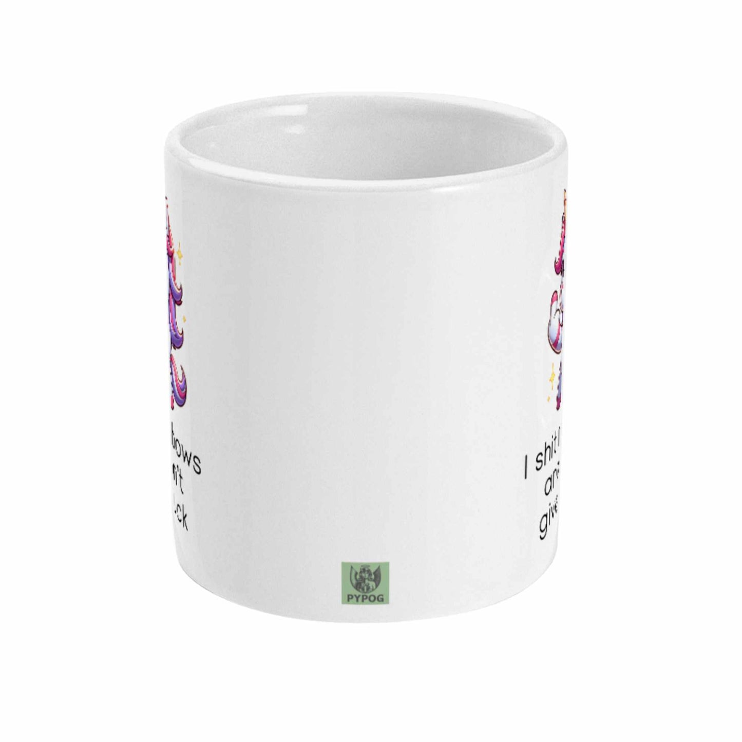 I Shit Rainbows and Don’t Give a Fuck Unicorn Mug - Funny, Rude Coffee Mug, Quirky Gift for Unicorn Lovers, Hilarious Gag Mug