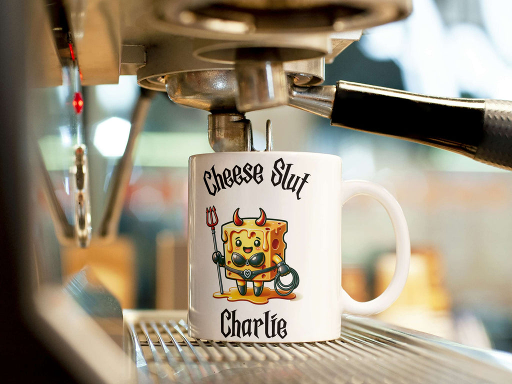 Cheese Slut Funny Rude devil coffee mug