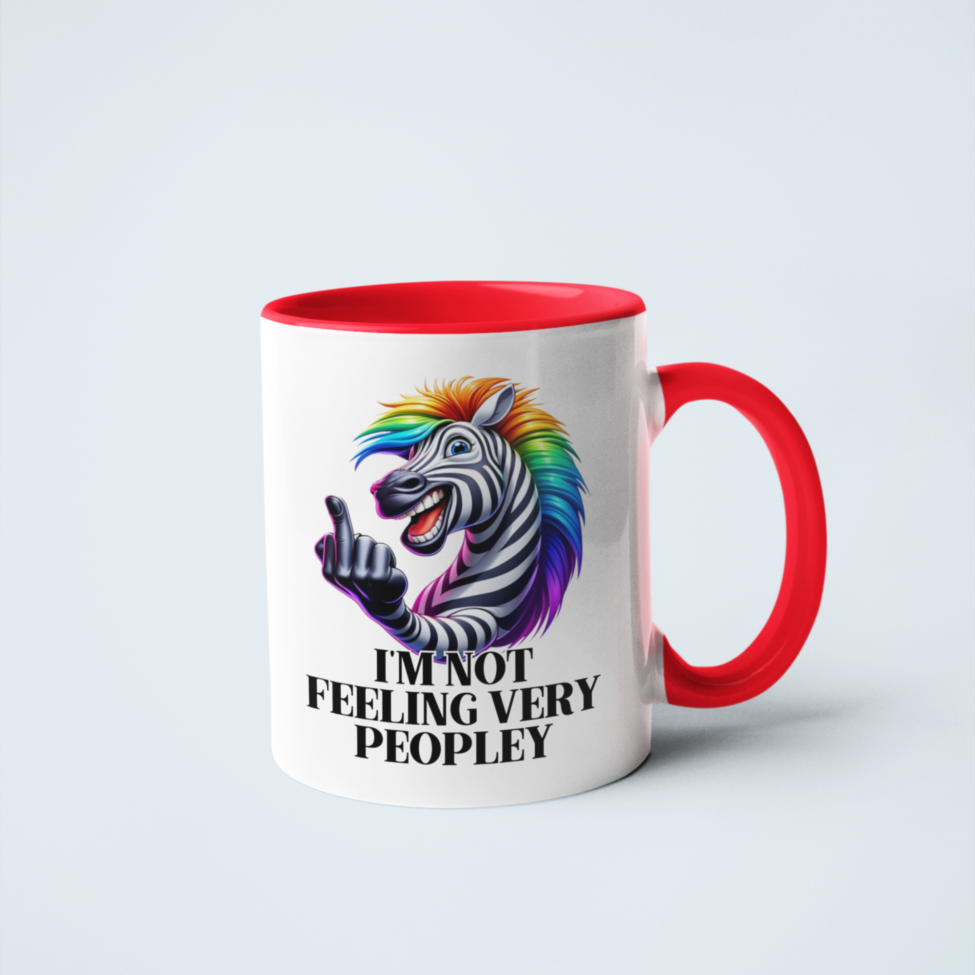 I'm not feeling Peopley Rude Zebra Coffee Mug