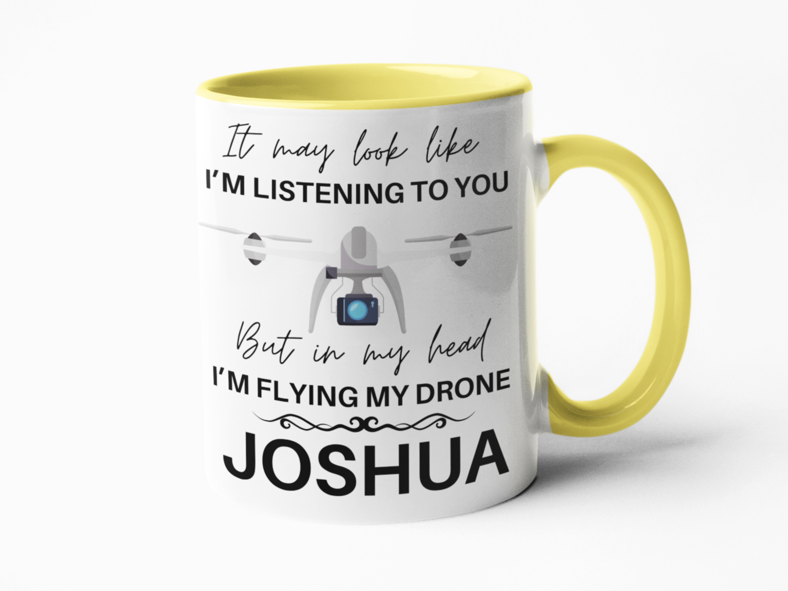 Drone flying obsessed coffee mug