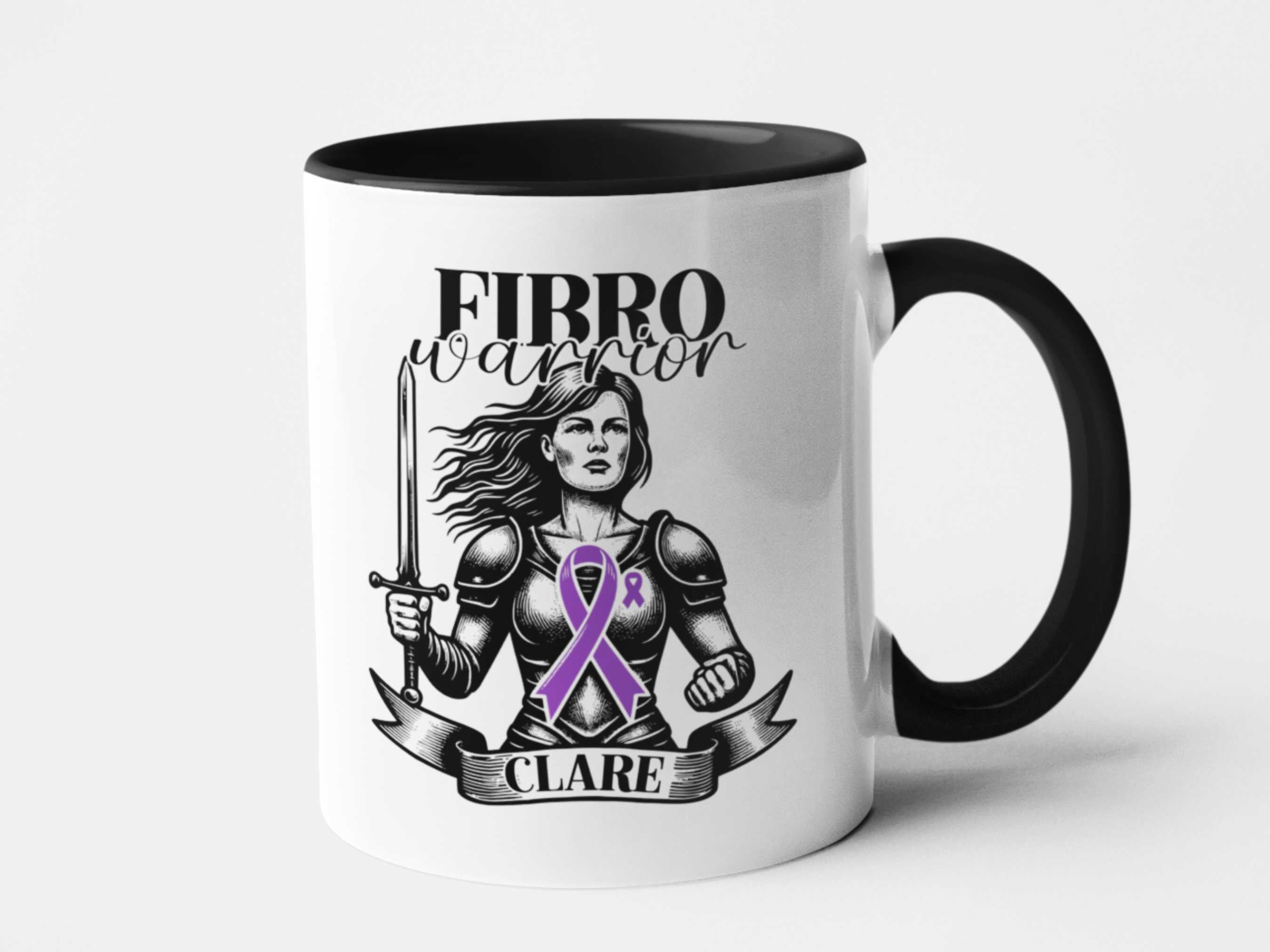 Fibromyalgia Warrior Personalised Mug - A Heartfelt Christmas, Mother's Day, Birthday Gift for Mum, Daughter, Sister, Nan, Auntie & Friends, Celebrating Strength and Awareness