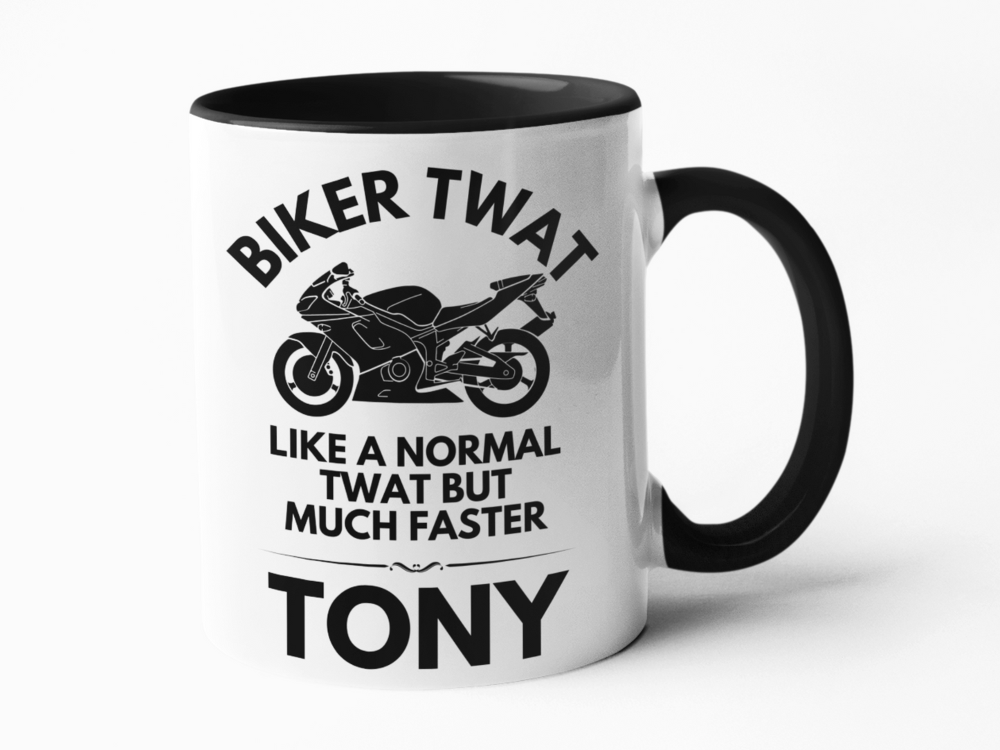 Biker twat motorcycle theme coffee mug