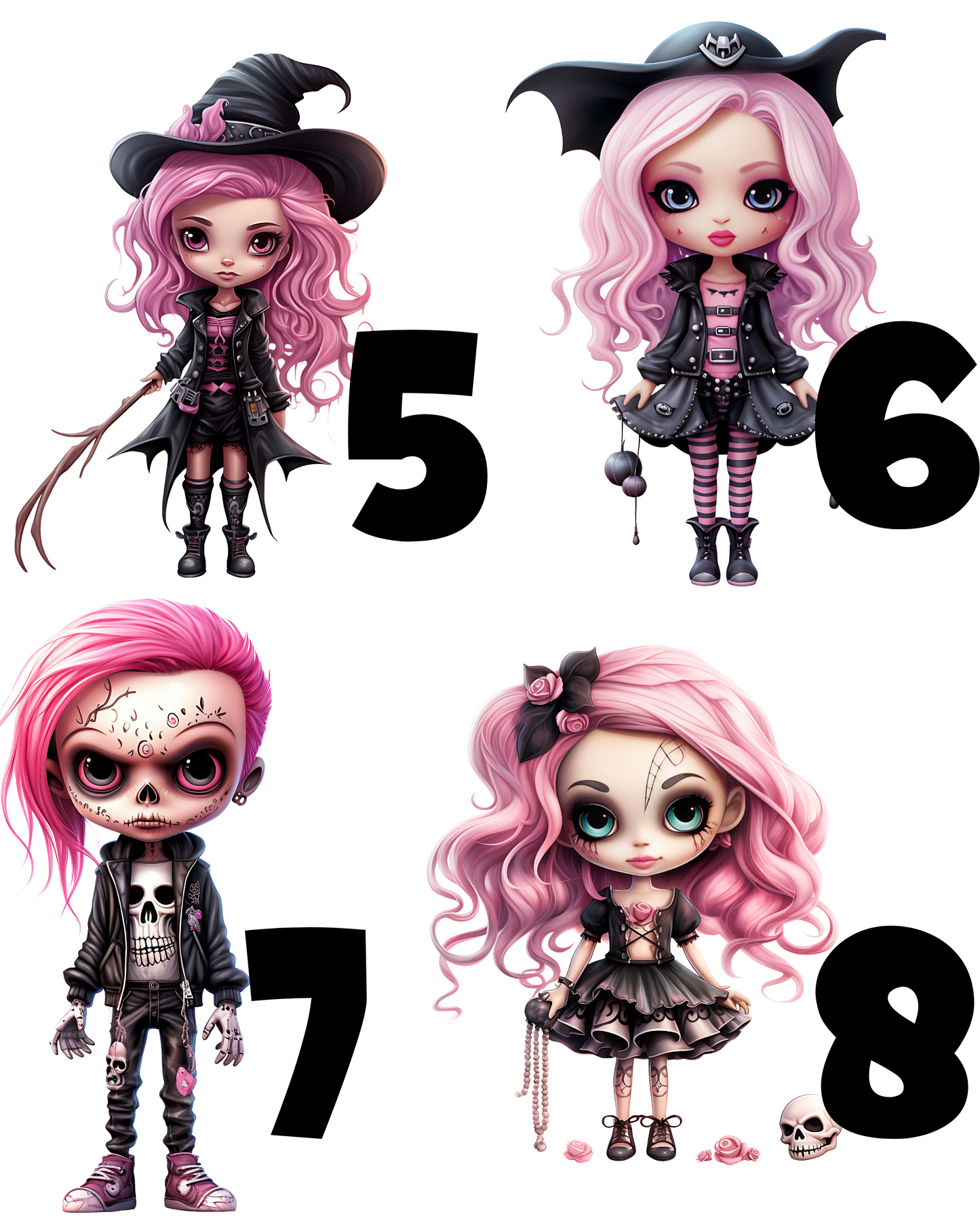 Character choice 11 personalised mug witchy gothic birthday Halloween gift