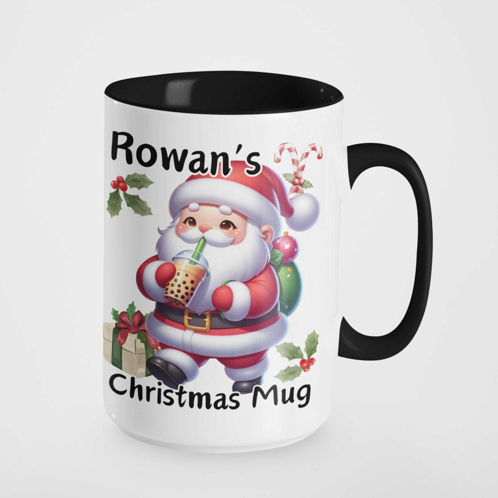 Personalised Santa Boba Tea Christmas Mug | Custom Name Christmas Gift | Fun Festive Mug for Teens & Young Adults | Christmas Stocking Filler