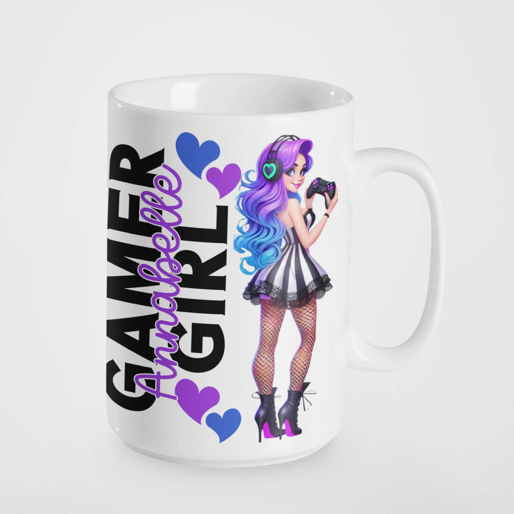 Gamer Girl Mug or Tumbler with Custom Name – Personalised Gift for Her | Gaming Mug & Tumbler | Perfect Gift for Gamer Girls