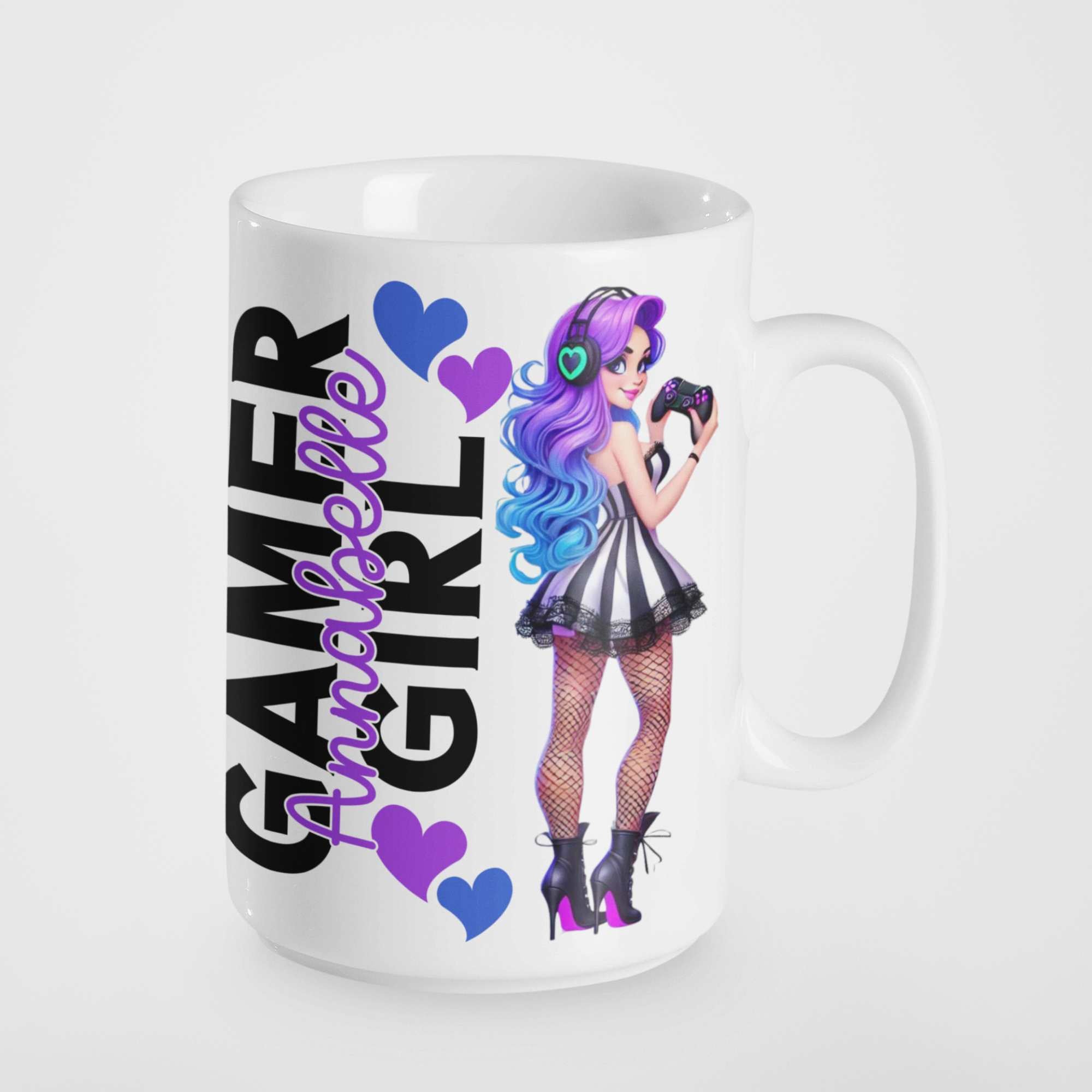 Gamer Girl Mug or Tumbler with Custom Name – Personalised Gift for Her | Gaming Mug & Tumbler | Perfect Gift for Gamer Girls