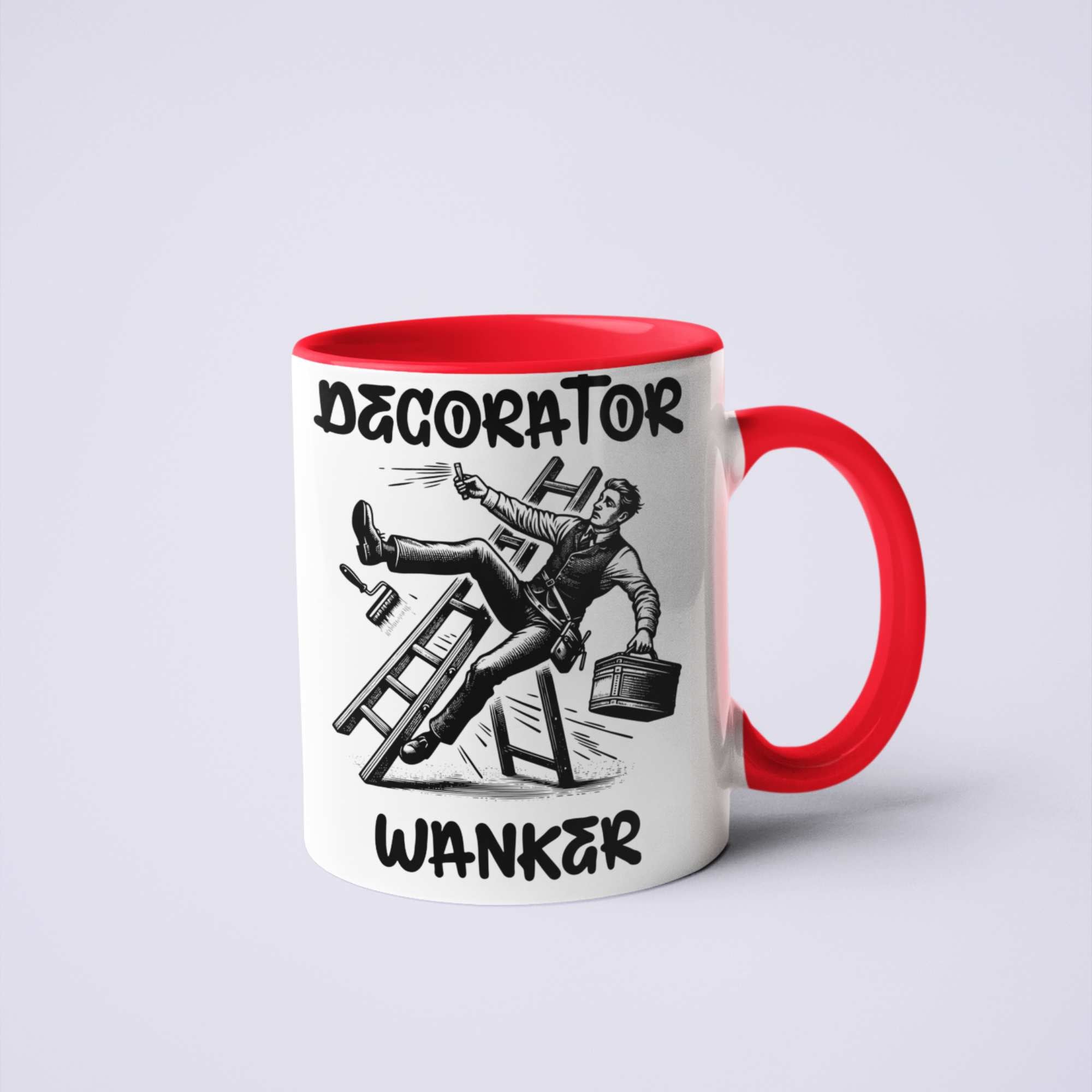 Decorator Wanker- Funny Rude Mugs for Work, Personalised Mugs UK, Funny Gifts for Friends, Unique Coffee Cup