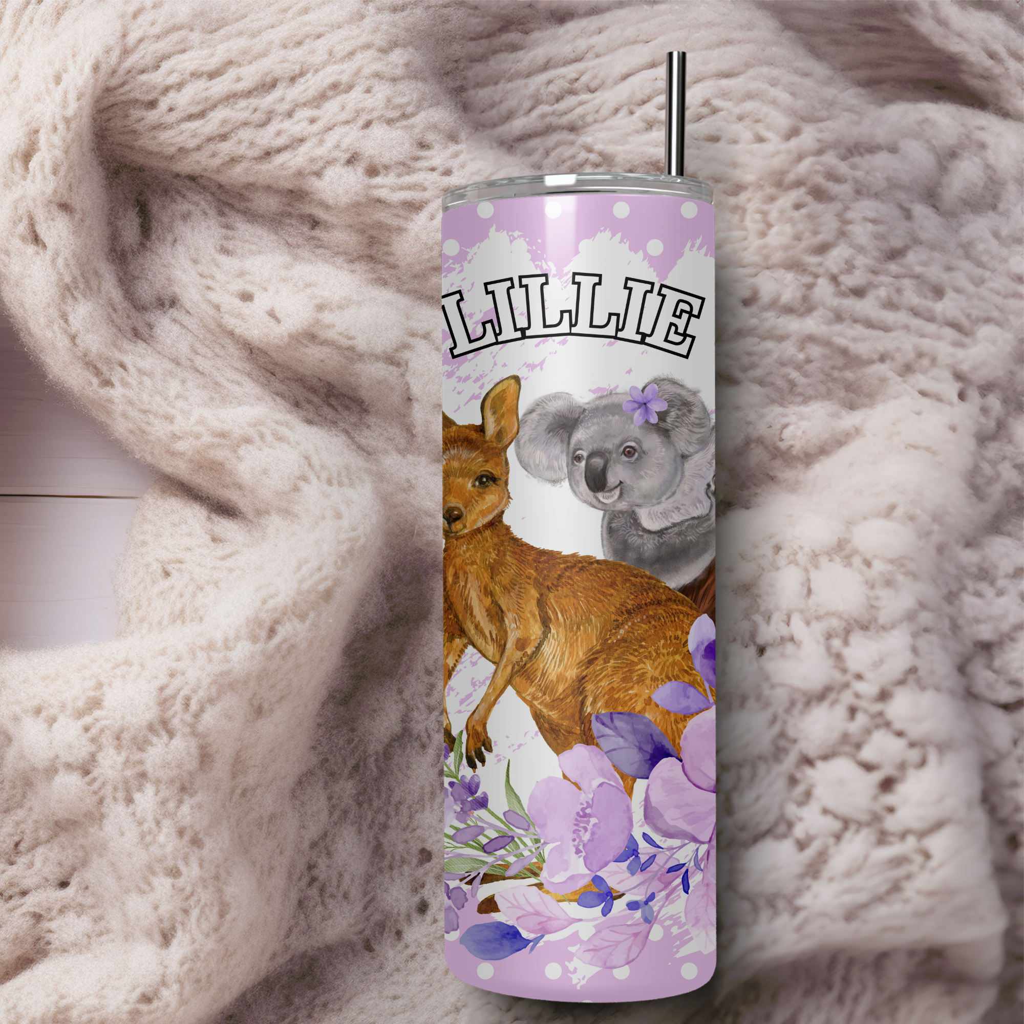 Kangaroo and Koala personalised 20oz Tumbler