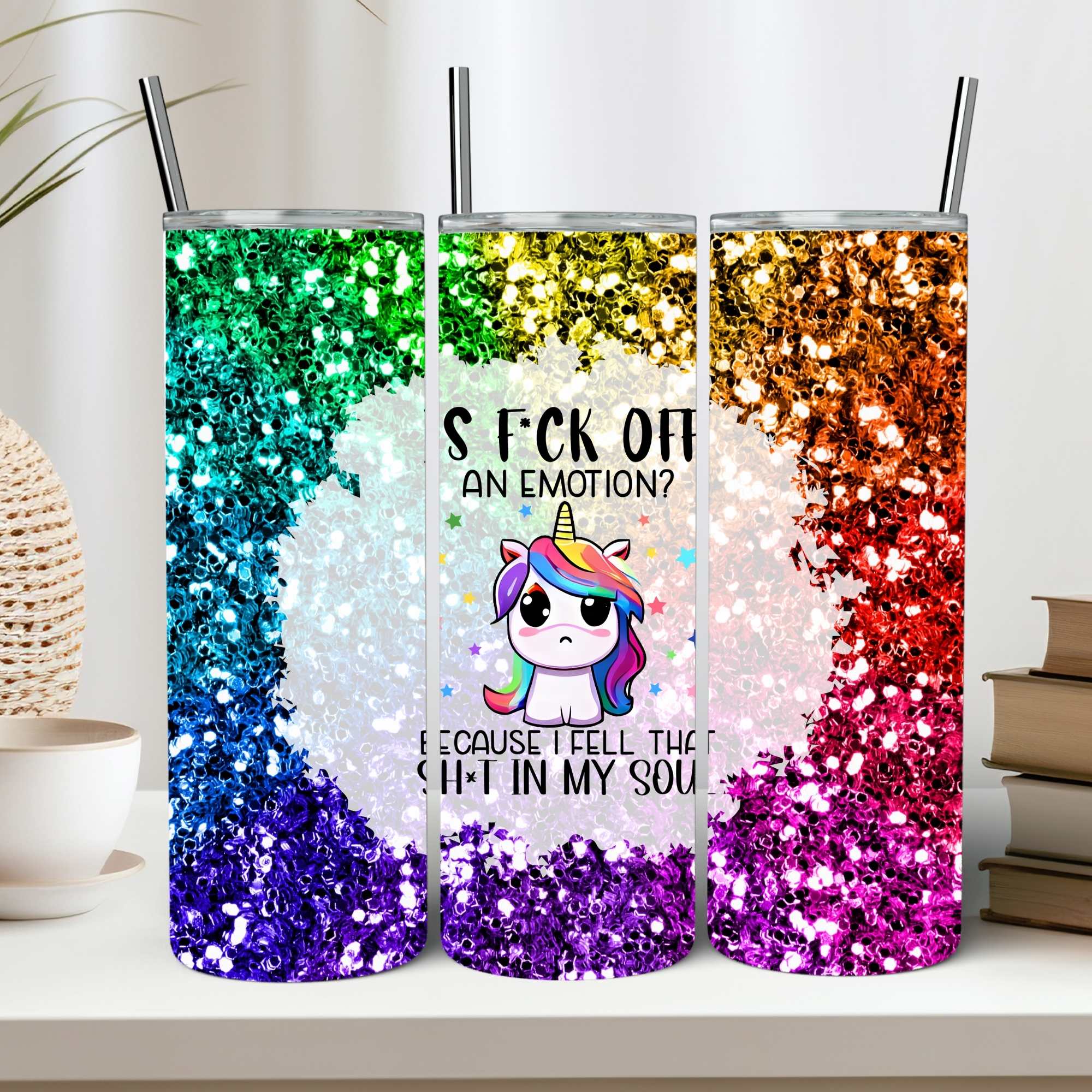 Is f*ck you an emotion unicorn tumbler
