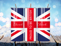 PROUD TO BE BRITISH Union Jack Tumbler – Personalised with ANY Name | Patriotic Gift | British Pride Present | Stainless Steel 20oz Travel Mug