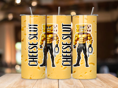 Cheese Slut Tumbler | Funny Cheese Gift | BDSM Travel Mug | Rude Foodie Cup | Insulated Tumbler | Naughty Drinkware | Cheese Lover Gift