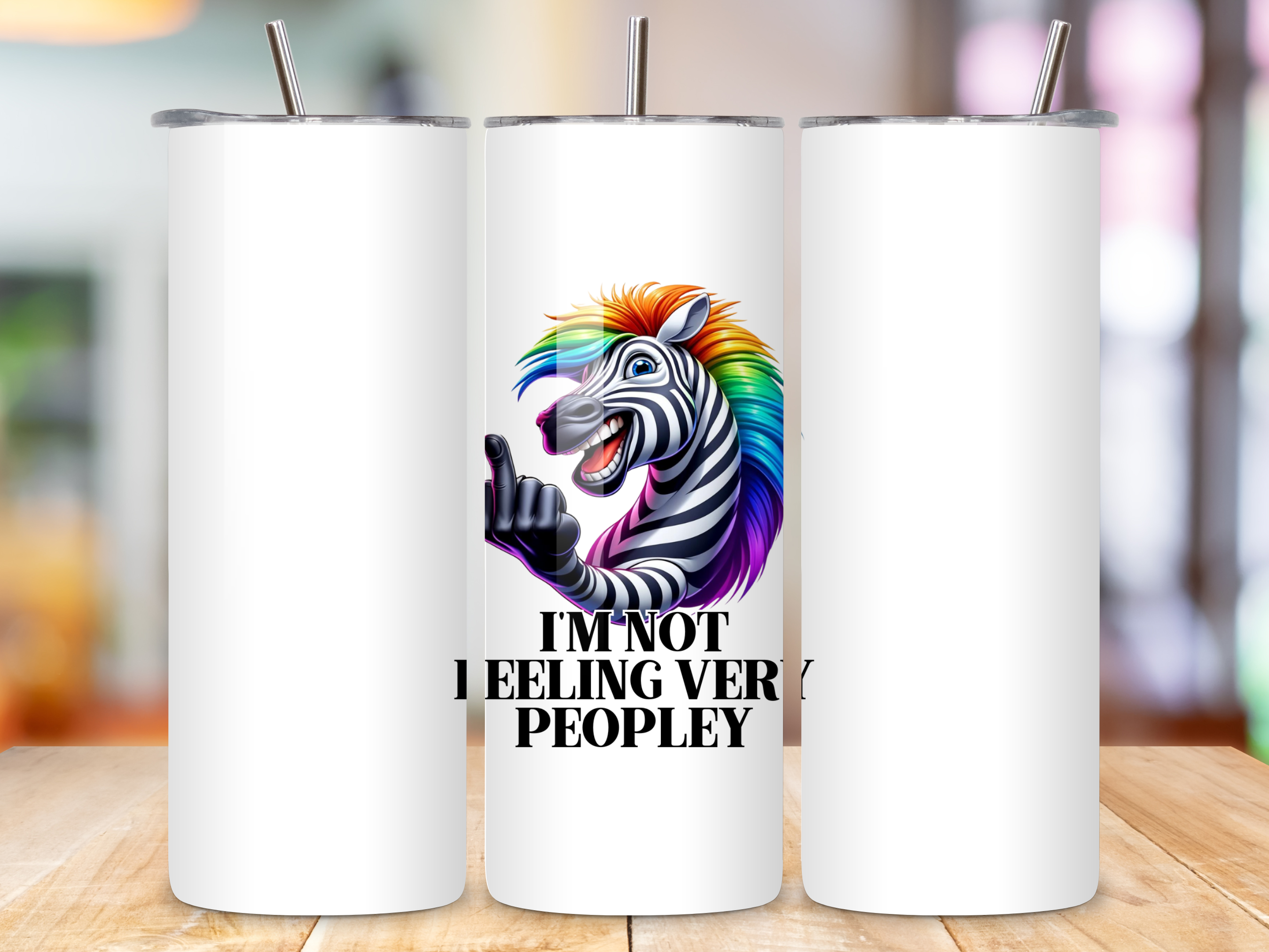 I'm not feeling Peopley Rude Zebra Coffee Mug
