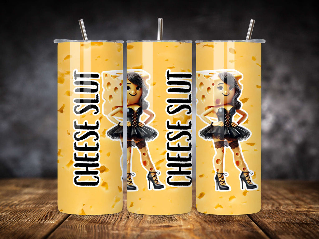 Cheese Slut Tumbler | Funny Cheese Gift | BDSM Travel Mug | Rude Foodie Cup | Insulated Tumbler | Naughty Drinkware | Cheese Lover Gift