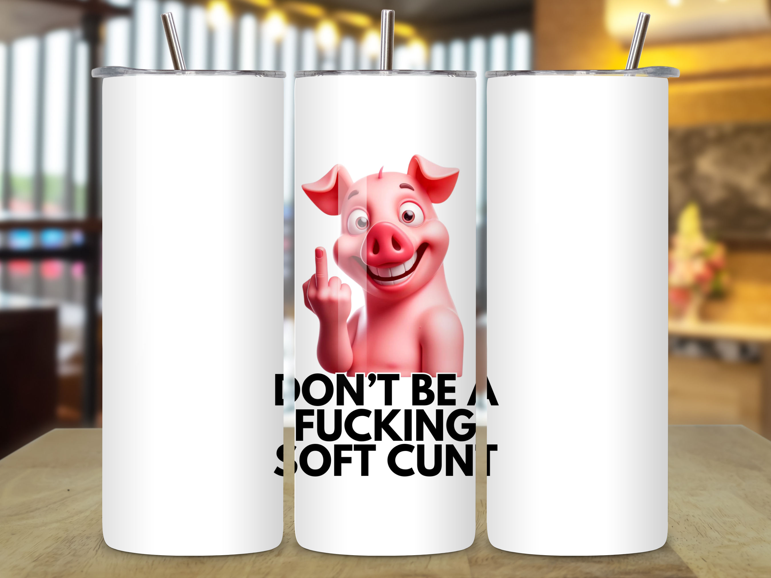 Don't Be a Fucking Soft Cunt Mug – Funny Pig Design, Offensive Coffee Mug, Humorous Gift