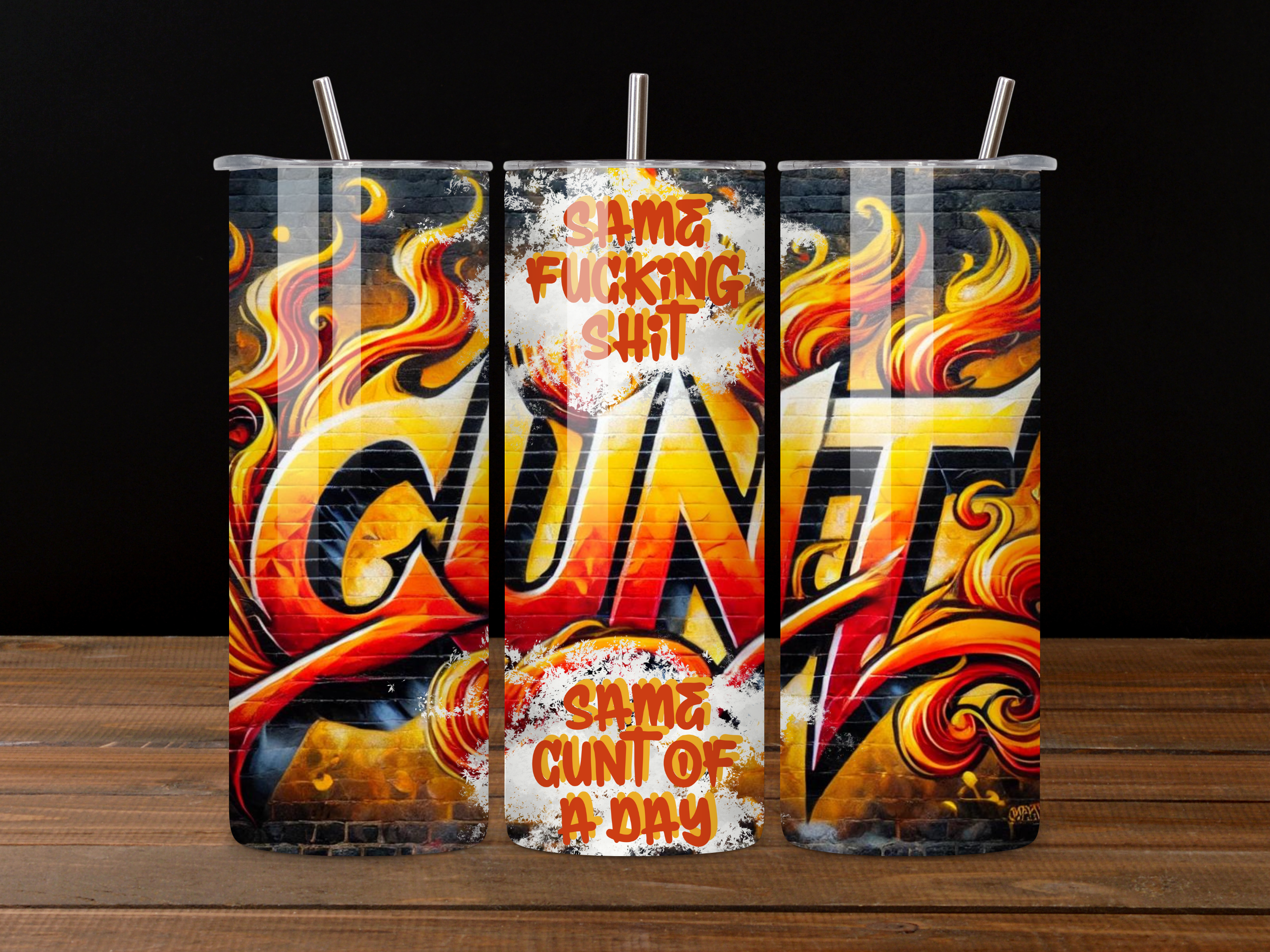 Same Fucking Shit, Same Cunt of a Day 20oz Tumbler - Insulated, Spill-proof, Bold Design