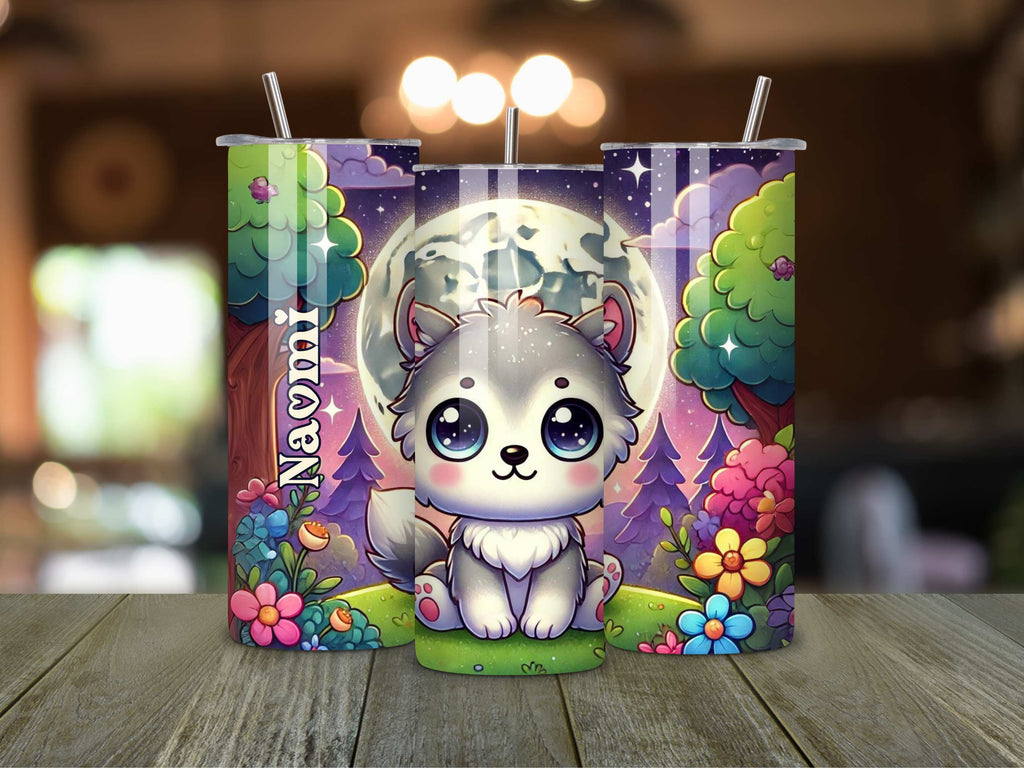 Wolf Tumbler – 20oz Stainless Steel, Keeps Drinks Hot & Cold kids adult birthday Christmas gift ideas 2024