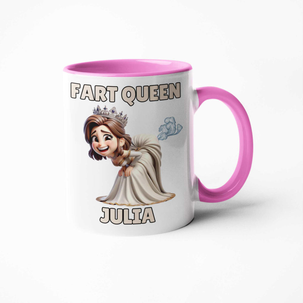 Fart queen personalised coffee mug